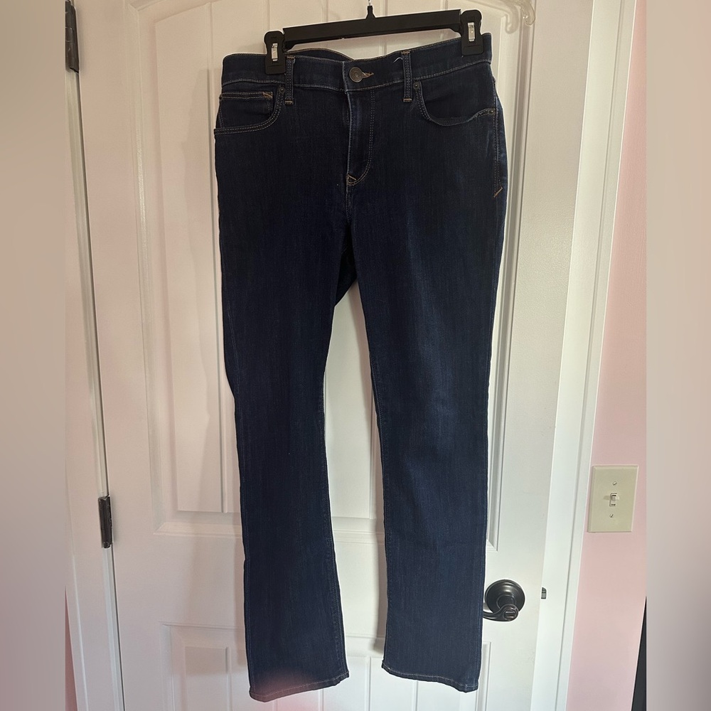 Express Women's Dark Indigo Skinny Mid Rise Jeans